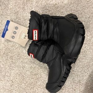 Hunter Kids Black Snow Boots